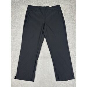 Chicos So Slimming‎ Pants Womens 2 US 12 Black Brigitte Side-Vent Slim Crop